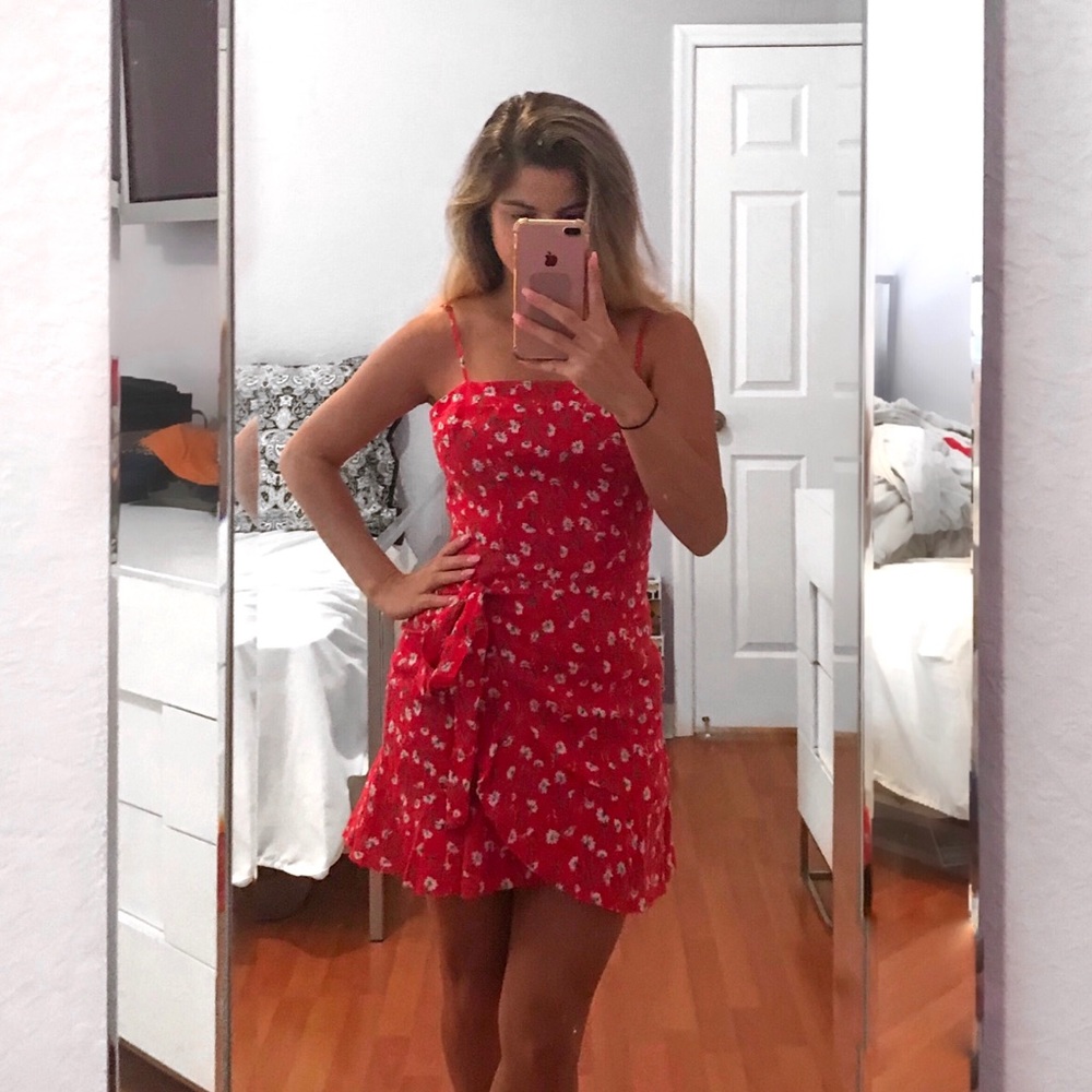 SOLD Verge Girl Red Floral Dress size XS (AUS 6)